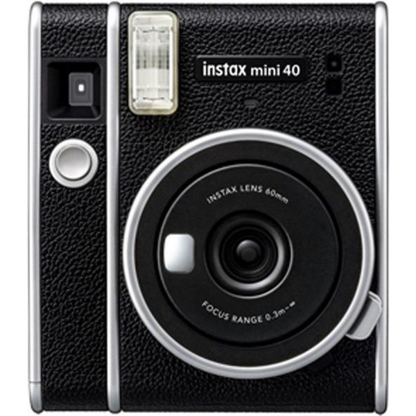 Fujifilm instax mini 40 negra/cámara instantánea con flash de alto rendimiento